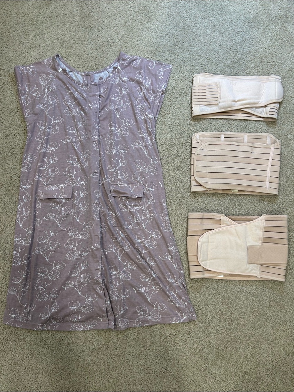 Women’s Labor & Delivery Gown and Postpartum Recovery Belt
